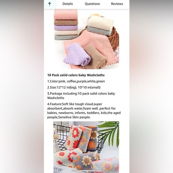 Yaocoral || Baby Wash cloths - Picture 2 of 5